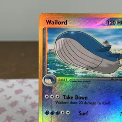 Vintage Pokemon Card Wailord 14/109 EX Ruby & Sapphire Reverse Holo - Image 2