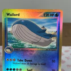 Vintage Pokemon Card Wailord 14/109 EX Ruby & Sapphire Reverse Holo - Image 3