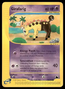 Pokemon Cards Girafarig 58/144 Skyridge WOTC Common NM *2 - Image 1
