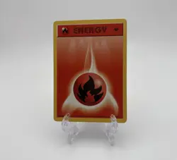 Pokemon Card - Fire Energy Base Set Shadowless 98/102 1st Edition Common - Image 1