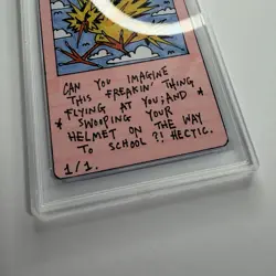 1/1 Original Hand Drawn Electro Bird Slabbed Signed Brokemon Parody Pokemon Card - Image 4