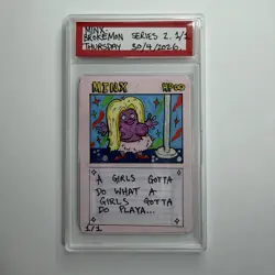1/1 Original Hand Drawn Minx Jynx Slabbed Signed Brokemon Parody Pokemon Card - Image 1