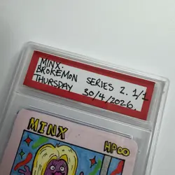 1/1 Original Hand Drawn Minx Jynx Slabbed Signed Brokemon Parody Pokemon Card - Image 3