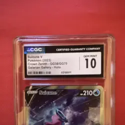 Pokemon Suicune V 2023 Crown Zenith GG38/GG70 Ultra Rare Holo CGC 10 Card - Image 2