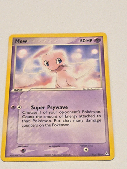 Pokemon Mew 111/110 EX Holon Phantoms Non-Holo Secret Rare Card TCG NM - Image 3
