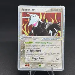 Pokemon TCG Aggron EX Crystal Guardians Holo Card 89/100 EX Rare DMG+ - Image 1