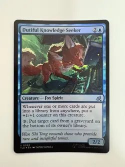 Dutiful Knowledge Seeker Foil MTG Magic the Gathering Card NM Near Mint TLE - Image 1