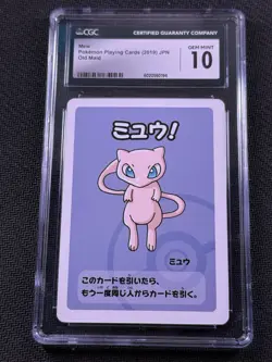 2019 POKEMON PLAYING CARDS JAPANESE MEW OLD MAID CGC 10 - Image 1
