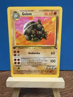 Pokemon TCG Golem 1st Edition 36/62 Fossil Uncommon WOTC Vintage Card - Image 1