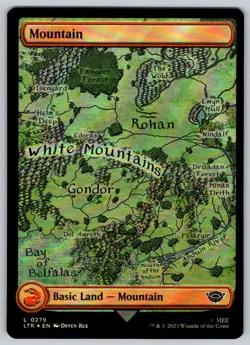2023 Lord of the Rings Mountain1 Foil Land #279 - Image 1