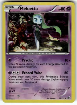 Meloetta (78) 78/113 Legendary Treasures LP Pokemon Card TCG - Image 1