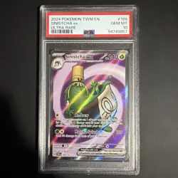 PSA 10 GEM MT Graded Pokemon 2024 Sinistcha ex 189/167 S&V Twilight Masquerade - Image 1