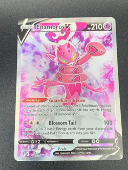 Enamorus V 178/196 Full Art Ultra Rare Sword & Shield Lost Origin Pokemon NM - Image 1