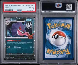 PSA 8 Gengar 057 Trick Or Trade Pokemon TCG 2024 NM-MT - Image 3