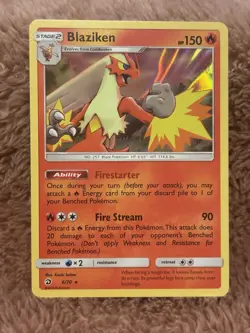 2018 Pokemon Dragon Majesty Blaziken 6/70 Holo Rare English - Image 1