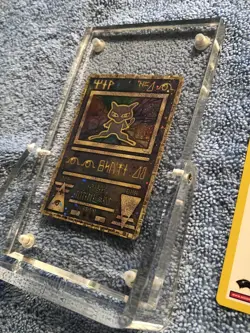 Ancient Mew Pokemon Card MINT Sealed Collectors Acrylic Case 1999 RARE 10 - Image 1