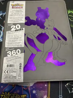 Ultra PRO Pokemon TCG Mewtwo 9-Pocket Premium Binder 360 Card Capacity 20 Pages - Image 1