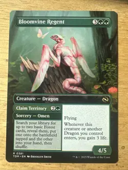 MTG Bloomvine Regent (TDM) Tarkir: Dragonstorm Borderless Rare 0381 - Image 2