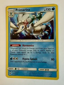 Primarina Rare SM - Lost Thunder 67/214 LP Pokemon - Image 1