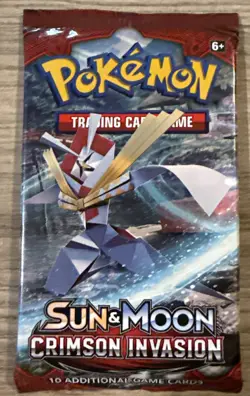 🔥Pokemon Sun & Moon Crimson Invasion Booster 4 Pack - 2017 Sealed Collectible🔥 820650802492 - Image 2