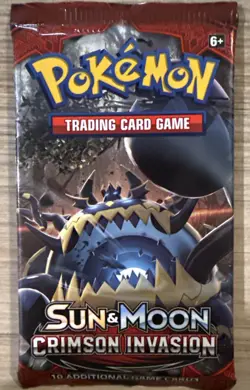 🔥Pokemon Sun & Moon Crimson Invasion Booster 4 Pack - 2017 Sealed Collectible🔥 820650802492 - Image 4