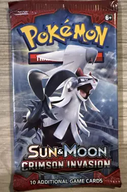 🔥Pokemon Sun & Moon Crimson Invasion Booster 4 Pack - 2017 Sealed Collectible🔥 820650802492 - Image 5