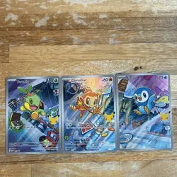 Pokemon TCG First Partner Illustration Collection Series 1 Gen 4 Sinnoh Starters - Image 1