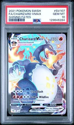Pokemon Charizard VMAX Shining Fates Shiny Vault Full Art #SV107 PSA 10 Gem Mint - Image 1