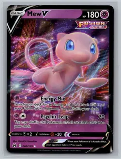 Mew V 060/159 Holo V Rare Crown Zenith Pokemon Near Mint - Image 1