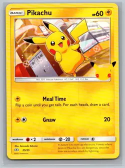 Pikachu 025/025 Promo McDonald’s 25th Anniversary Promo Pokemon Near Mint - Image 1