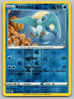 Articuno 036/195 Holo Rare Silver Tempest Pokemon Reverse Holo Near Mint - Image 1
