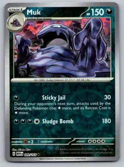 Muk 089/165 Uncommon 151 Pokemon Reverse Holo Near Mint - Image 1
