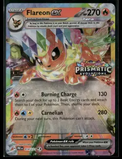 2025 Pokemon Prismatic Evolutions Flareon EX #014/131 - Image 1