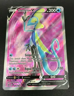 Inteleon V 180/192 FULL ART ULTRA RARE Pokemon SWSH Rebel Clash Holo NM 2020 - Image 1