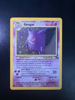 Gengar 5/62 Holo Fossil Set 1999 Pokemon TCG WOTC Vintage - Image 1