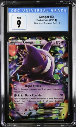 Pokemon Gengar EX Phantom Forces Ultra Rare Holo, 34/119 CGC 9 - Image 1