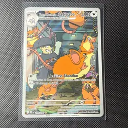 Pokemon Team Rocket's Raticate 202/182 NM Destined Rivals Illustration Rare - Image 1