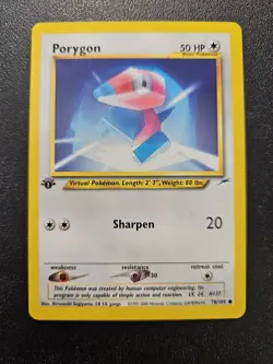 Pokemon 1st Edition Neo Destiny Porygon 78/105 NEAR MINT - Image 1