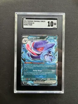 Pokemon English Gengar ex 104/162 Double Rare 2024 Temporal Forces SGC 10 GEM - Image 1