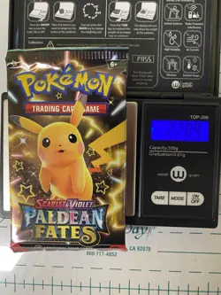 Pokemon Scarlet & Violet Paldean Fates 22.89g Booster Pack Factory Sealed - Image 1