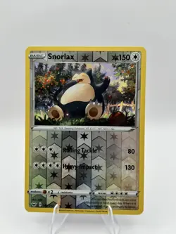 Pokemon Snorlax Reverse Holo Rare # 140/202 - Swsh01: Sword & Shield - NM - Image 1