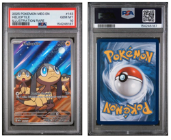 2025 POKEMON MEG EN-MEGA EVOLUTION ILLUSTRATION RARE #143 HELIOPTILE PSA 10 - Image 1