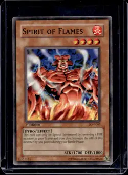 2003 Yu-Gi-Oh Labyrinth of Nightmare 1st Edition Spirit Flames #LON-067 - Image 1