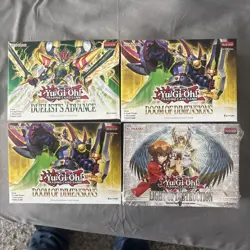 Yugioh Bundle Light of Destruction, Duelists Advance, Doom of dimensions Lot of4 - Image 1