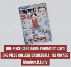 One Piece Monkey D. Luffy US College Basketball Card Promo PSA 10 Pre Sale - Image 2