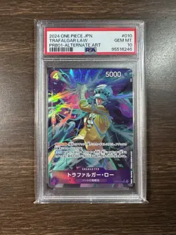 Trafalgar Law 2024 One Piece JAPANESE PRB01- Alternate Art #010 PSA 10 - Image 1
