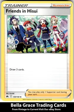 Pokemon TCG Crown Zenith Friends in Hisui #130/159 Uncommon Trainer - Image 1