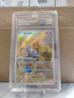 Pokemon Paldean Fates Mimikyu Pokemon Center ETB Promo - TAG GEM MINT 10 - Image 1