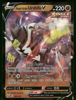Single Strike Urshifu V 085/163 Ultra Rare Holo Pokemon NM - Image 1