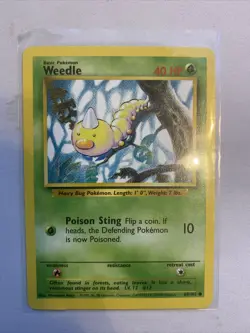 WEEDLE - Base Set - 69/102 - Common - Pokemon Card - Unlimited Edition - NM - Image 1